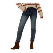 Tapered Rain Denim Jeans Summum Woman , Blue , Dames