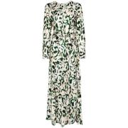 Groene Seersucker Abstract Patroon Jurk Forte Forte , Green , Dames