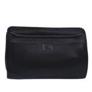 Pre-owned Leather clutches Burberry Vintage , Black , Dames