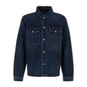 Stijlvolle Denim Jack Tom Ford , Blue , Heren