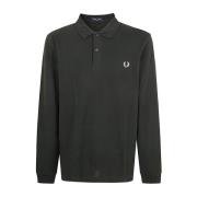 Nachtgroen Langarmshirt Fred Perry , Green , Heren