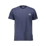 Blauw Logo Ronde Hals Tee Guess , Blue , Heren