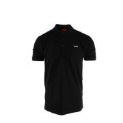 Slim Fit Zwarte Polo Shirt Hugo Boss , Black , Heren