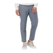 Slim Fit Blauw Geruite Broek Selected Homme , Blue , Heren