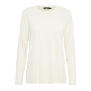 Losvallende Longsleeve Top Gebroken Wit Soaked in Luxury , White , Dam...