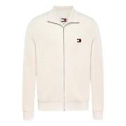 Beige Geribbelde Rits Trui Tommy Hilfiger , Beige , Heren