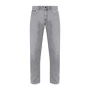 Jeans met licht toelopende pijpen Versace , Gray , Heren