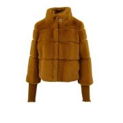 Gezellig Shearling Winterjas Patrizia Pepe , Brown , Dames