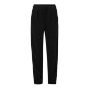 Fluweel Rechte Pijp Broek 8PM , Black , Dames