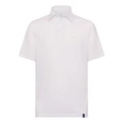 Polo Shirt In Stretch Supima Katoen Boggi Milano , White , Heren