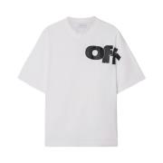 Logo Skate T-Shirt Off White , White , Heren