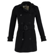 Pre-owned Wool outerwear Burberry Vintage , Black , Dames