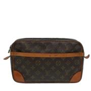 Pre-owned Canvas clutches Louis Vuitton Vintage , Brown , Dames