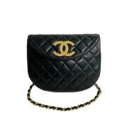 Pre-owned Leather crossbody-bags Chanel Vintage , Black , Dames