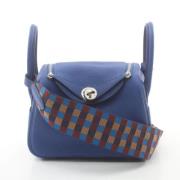 Pre-owned Leather shoulder-bags Hermès Vintage , Blue , Dames