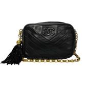 Pre-owned Leather crossbody-bags Chanel Vintage , Black , Dames