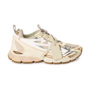 Beige Mesh Sneakers met Iconisch Logo Off White , Beige , Dames