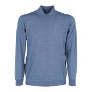 Stijlvolle Highneck Sweater Fedeli , Blue , Heren