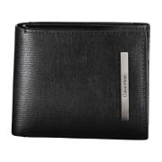 Heren Portemonnee Zwart Rfid Logo Calvin Klein , Black , Heren