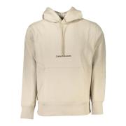 Beige hoodie met geborduurd logo Calvin Klein , Beige , Heren