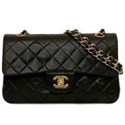 Pre-owned Leather chanel-bags Chanel Vintage , Black , Dames