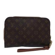 Pre-owned Canvas clutches Louis Vuitton Vintage , Brown , Dames