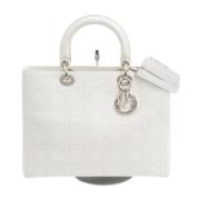 Pre-owned Leather handbags Dior Vintage , White , Dames