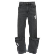 Grijze Denim Bucket Jeans JW Anderson , Gray , Heren