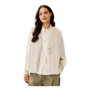 Faux Fur Vest Light Sand IN Front , Beige , Dames