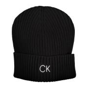 Zwarte katoenen pet met geborduurd logo Calvin Klein , Black , Unisex