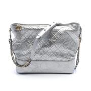 Pre-owned Leather chanel-bags Chanel Vintage , Gray , Dames