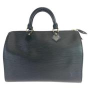 Pre-owned Leather handbags Louis Vuitton Vintage , Black , Dames