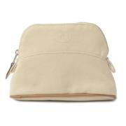 Pre-owned Canvas pouches Hermès Vintage , Beige , Dames