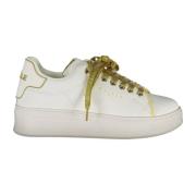 Sportieve Vetersneakers Wit Print Logo Gaëlle Paris , White , Dames