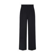 Luxe Wol Relaxte Broek The Row , Black , Heren