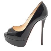 Pre-owned Leather heels Christian Louboutin Pre-owned , Black , Dames