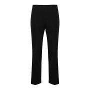 Cropped Elastische Taille Broek Zwart Saint Tropez , Black , Dames