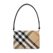 Ruitpatroon Schoudertas Burberry , Beige , Dames