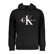 Hoodie Zwart Lange Mouw Calvin Klein , Black , Heren