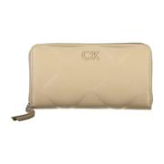 Damesportemonnee Beige Rfid Ritssluiting Calvin Klein , Beige , Dames