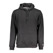 Zwarte hoodie met geborduurd logo Tommy Hilfiger , Black , Heren