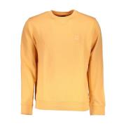 Oranje Crew Neck Logo Sweatshirt Hugo Boss , Yellow , Heren