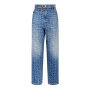 Logo Jeans met Afneembare Riem Pinko , Blue , Dames