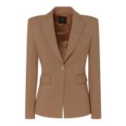 Bruine Slim Fit Blazer Pinko , Brown , Dames