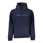 Blauwe Hoodie Sweatshirt Geborduurd Logo Tommy Hilfiger , Blue , Heren