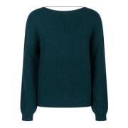 V-hals Petrol Trui Alpaca Mix Patrizia Pepe , Green , Dames