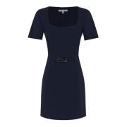 Petrol Blauwe Jurk met Metalen Gesp Patrizia Pepe , Blue , Dames