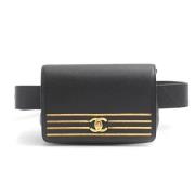 Pre-owned Leather chanel-bags Chanel Vintage , Black , Dames