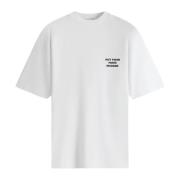 Klassiek Slogan T-Shirt Optic White Drole de Monsieur , White , Heren