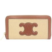 Pre-owned Canvas wallets Celine Vintage , Beige , Dames